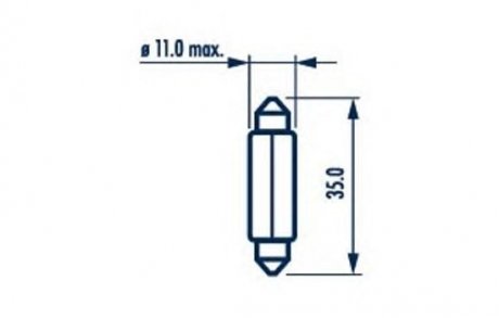 Автолампа Standard C5W SV8,5 5 W прозрачная NARVA 17136