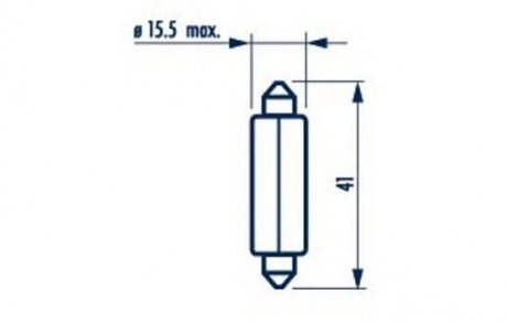 Автолампа C10W SV8,5 18 W прозрачная NARVA 17512