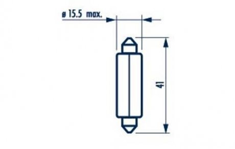 Автолампа Standard T15X43 SV8,5 27 W прозрачная NARVA 17522