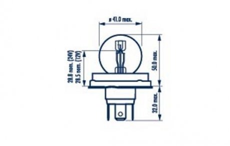 Лампа накаливания дальнего света Лампа накаливания основная фара Лампа накаливания основная фара Лампа накаливания дальнего света NARVA 49321 (фото 1)