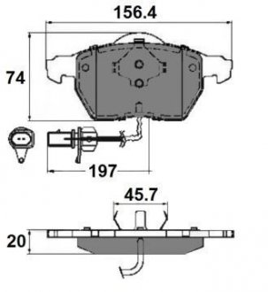 Гальмівні колодки перед. Passat B5/Audi A4/A6 00-05 NATIONAL NP2026