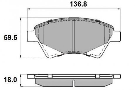 Гальмівні колодки перед. Kangoo (4x4) 01- NATIONAL NP2143