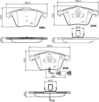 Гальмівні колодки перед. Audi A4/A6/A8 00- NATIONAL NP2559