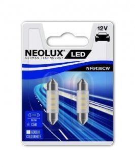 Набор ламп LED C5W 12V 0.5W 6000K (36mm) NEOLUX NF6436CW02B