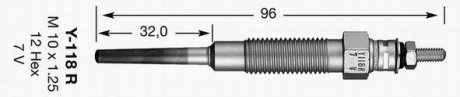Свічка розжарення NGK 2187