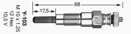 СВЕЧКА РАЗЖАРЕНИЯ NGK 6125