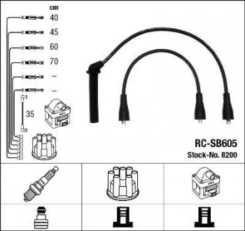 Проволока зажигания, набор NGK 8200