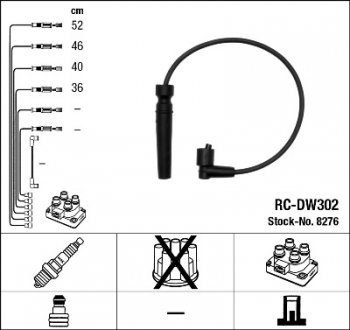 Комплект проводов зажигания NGK 8276