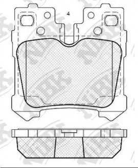 Колодки дискового гальма NiBK PN1844