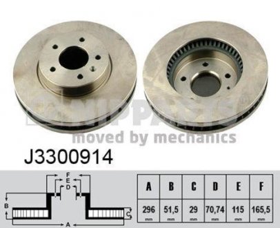 Тормозной диск NIPPARTS J3300914 (фото 1)