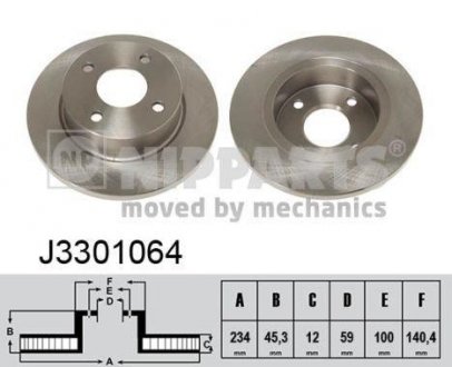 Тормозной диск NIPPARTS J3301064