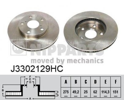 Тормозной диск NIPPARTS J3302129HC