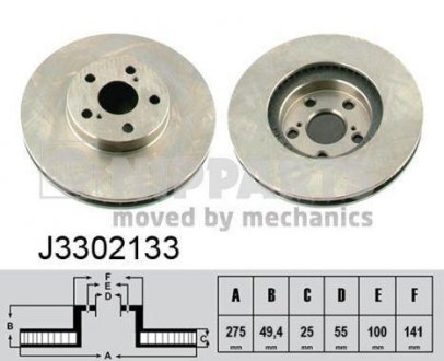 Тормозной диск NIPPARTS J3302133