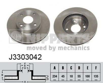 Тормозной диск NIPPARTS J3303042