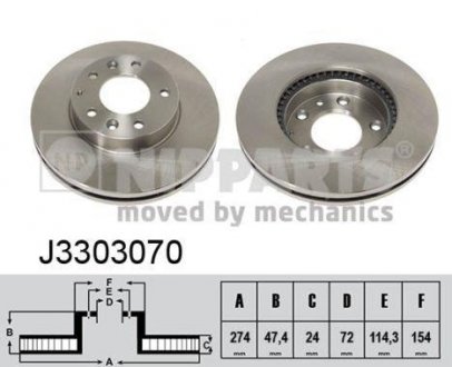 Диск тормозной передний NIPPARTS J3303070