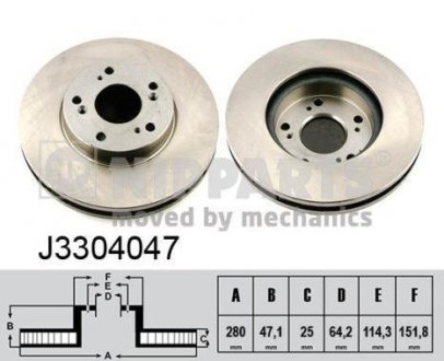 Тормозной диск NIPPARTS J3304047