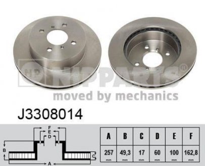 Тормозной диск NIPPARTS J3308014