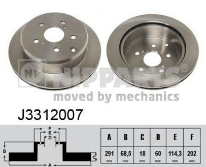 Тормозной диск NIPPARTS J3312007