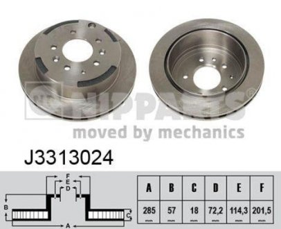 Тормозной диск NIPPARTS J3313024