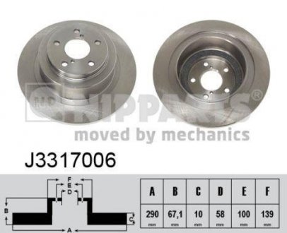 Тормозной диск NIPPARTS J3317006