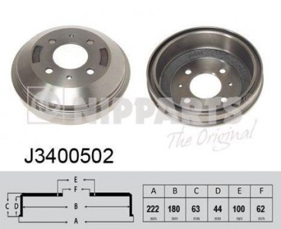 Тормозной барабан NIPPARTS J3400502