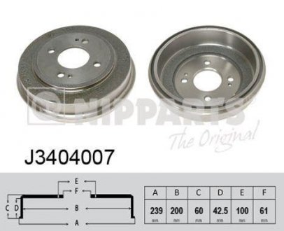 Гальмівний барабан NIPPARTS J3404007