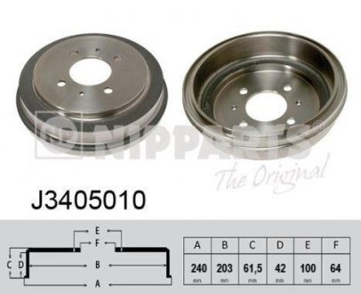 Гальмівний барабан NIPPARTS J3405010