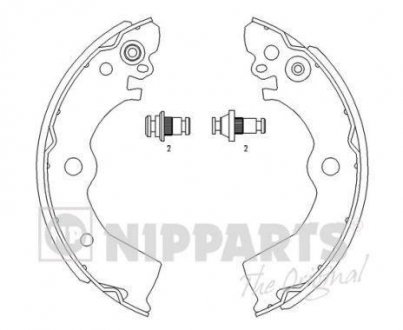 Гальмівні колодки NIPPARTS J3501042