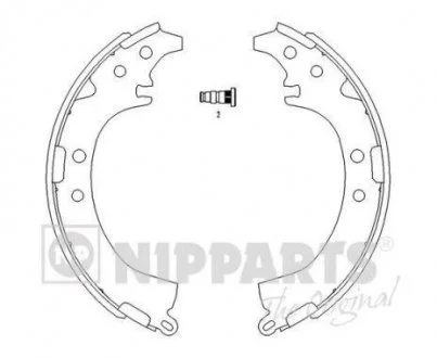 Фото гальмівні колодки NIPPARTS J3502050 Гальмівні колодки NIPPARTS J3502050