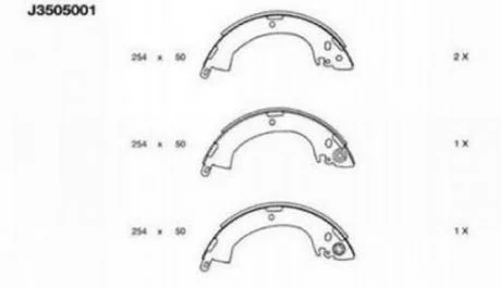 Гальмівні колодки NIPPARTS J3505001