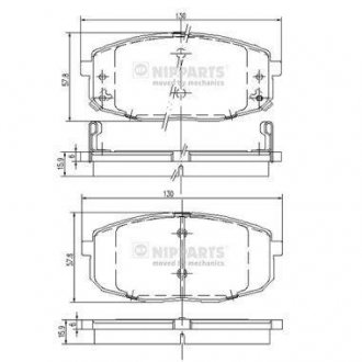 Тормозные колодки, дисковый тормоз (набор) NIPPARTS J3600319