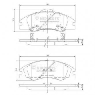 Гальмівні колодки NIPPARTS J3600326