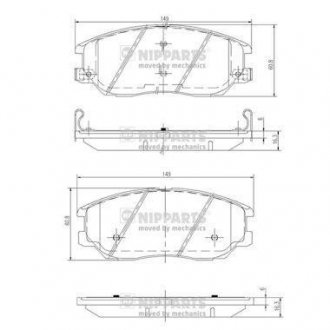 Тормозные колодки, дисковый тормоз (набор) NIPPARTS J3600327