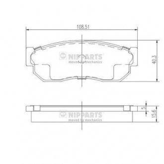 Тормозные колодки NIPPARTS J3601001