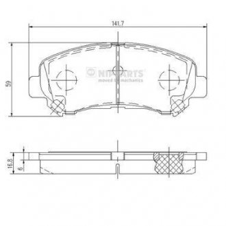 Тормозные колодки, дисковый тормоз (набор) NIPPARTS J3601096