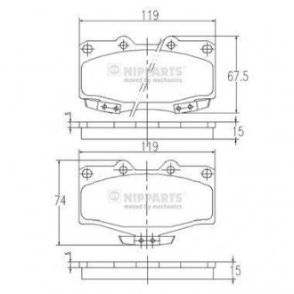 Тормозные колодки NIPPARTS J3602054 (фото 1)