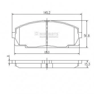 Тормозные колодки, дисковый тормоз (набор) NIPPARTS J3602076