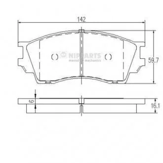Гальмівні колодки NIPPARTS J3603040