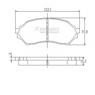 Тормозные колодки, дисковый тормоз (набор) NIPPARTS J3603047