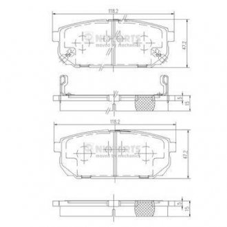 Тормозные колодки, дисковый тормоз (набор) NIPPARTS J3610305