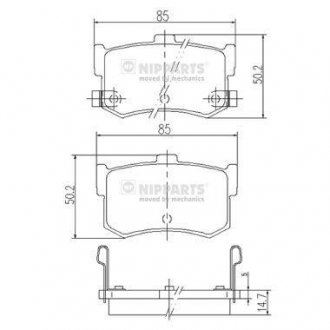 Тормозные колодки NIPPARTS J3610502