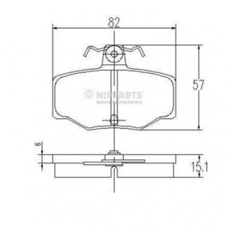 Тормозные колодки, дисковый тормоз (набор) NIPPARTS J3611031