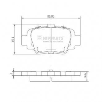 Тормозные колодки, дисковый тормоз (набор) NIPPARTS J3611035