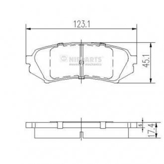 Гальмівні колодки NIPPARTS J3612022