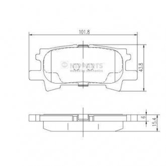 Тормозные колодки, дисковый тормоз (набор) NIPPARTS J3612031