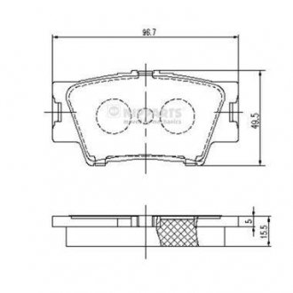 Тормозные колодки, дисковый тормоз (набор) NIPPARTS J3612035 (фото 1)