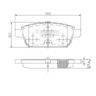 Тормозные колодки, дисковый тормоз (набор) NIPPARTS J3613019