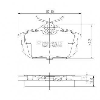 Тормозные колодки, дисковый тормоз (набор) NIPPARTS J3615012