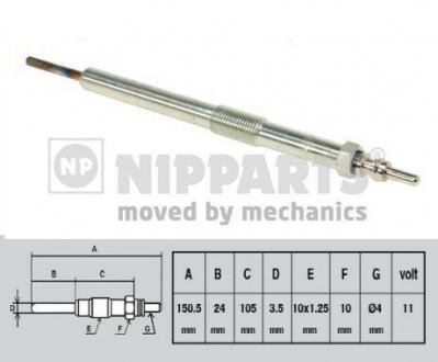 СВЕЧКА РАЗЖАРЕНИЯ NIPPARTS J5710402