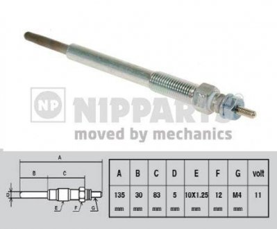 СВЕЧКА РАЗЖАРЕНИЯ NIPPARTS J5710502